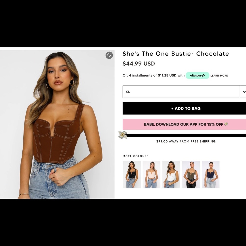 WhiteFox boutique She’s the one Bustier